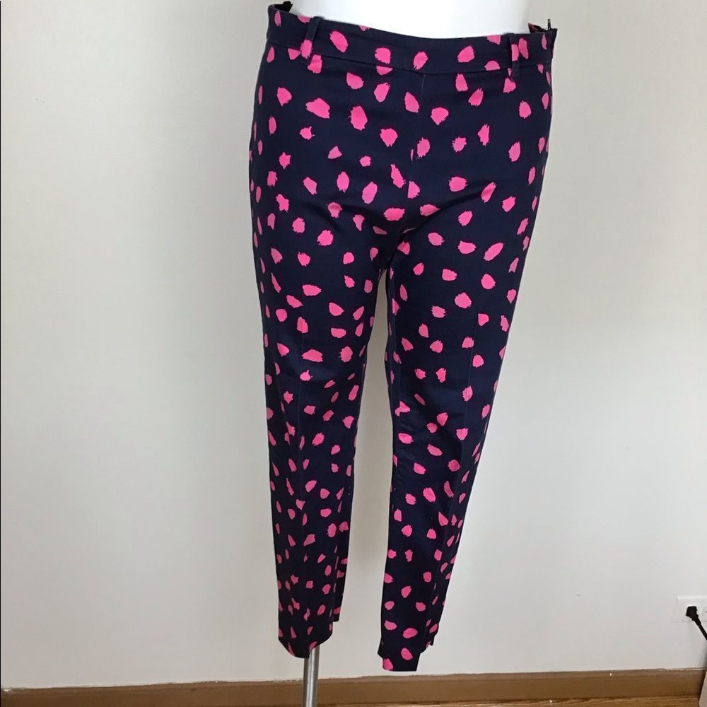 H&M fuchsia and navy blue capris size 14.